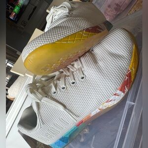 NOBULL White Sneakers with Colorful Sole